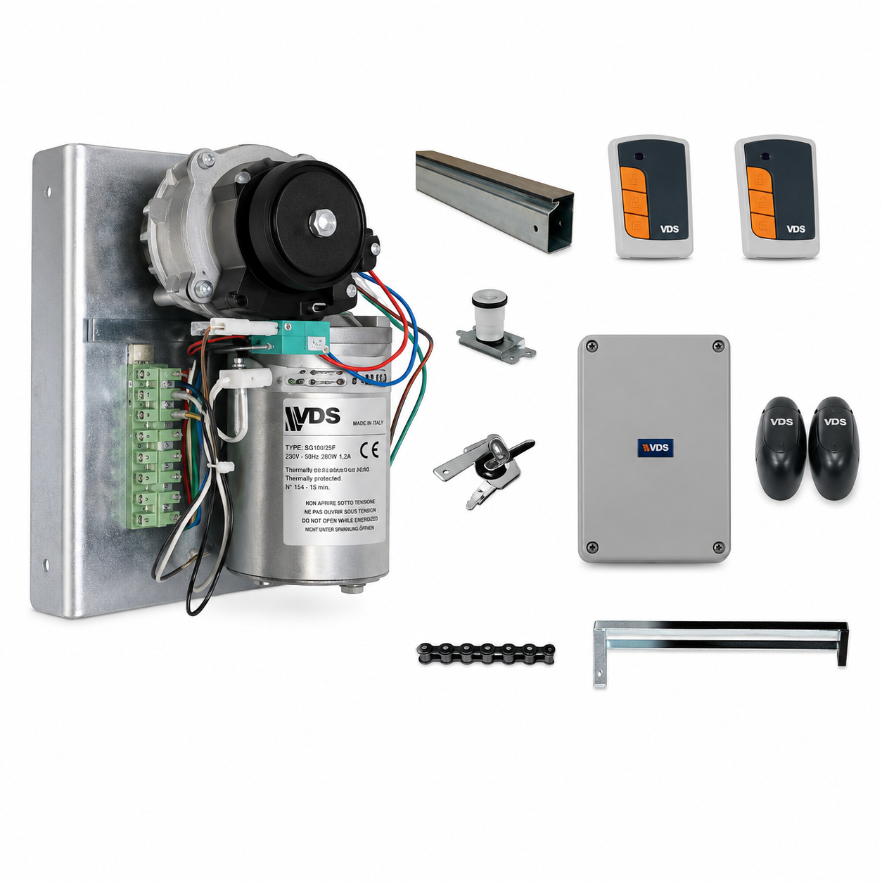 KIT BASCULANTE 24V GUIA 3 METROS